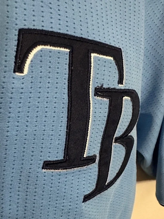 Tampa Bay Rays Jersey Large 42-44 Gently worn vintage 100% polyester embroidered - Picture 2 of 5